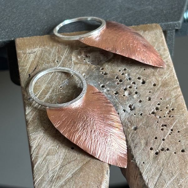 Textured domed earrings workshop