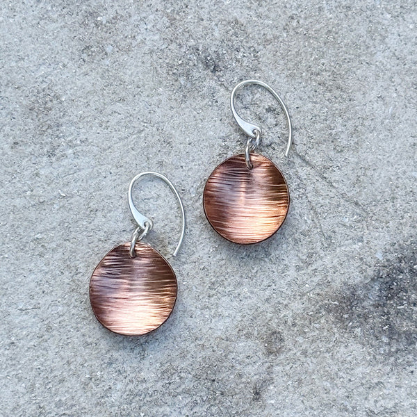 Textured domed earrings workshop