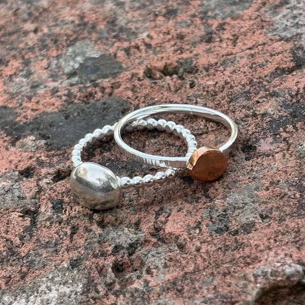 Silver stacking rings workshop