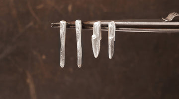 silver sandcast earrings