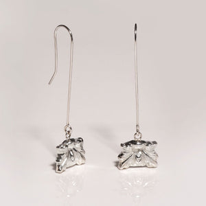 sterling silver drop earrings in moulded style